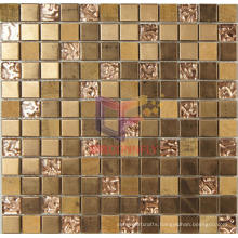 Marble Stone Mix Glass Stainless Steel Mosaic (CFM758)